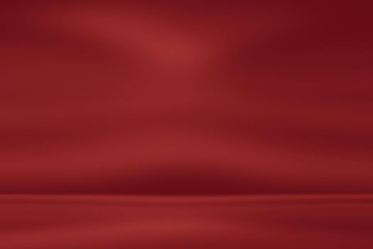 Abstract red light studio background with gradient