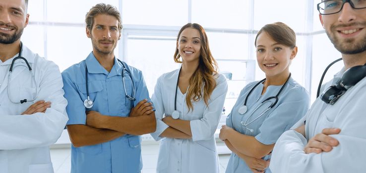 portrait of the leading members of the medical center.photo with copy space