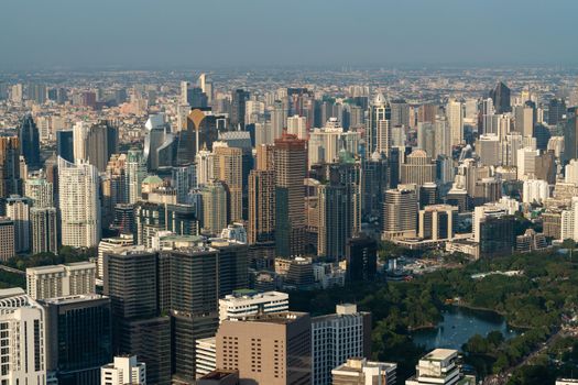 Cityscape and skyline of Bangkok City, Thailand. Bangkok is the largest city and the top travel destination of thailand.