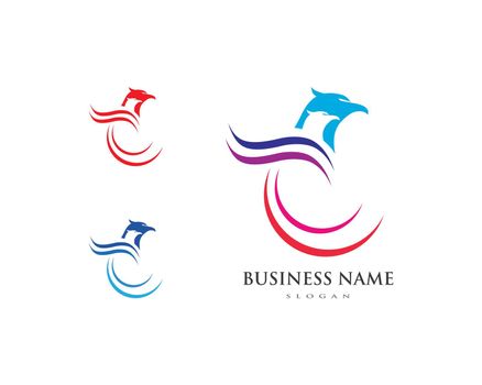 Falcon Eagle Bird Logo Template vector icon