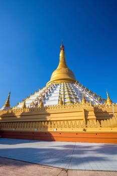Mahazadi pagoda with blue sky in Bago, Myanmar