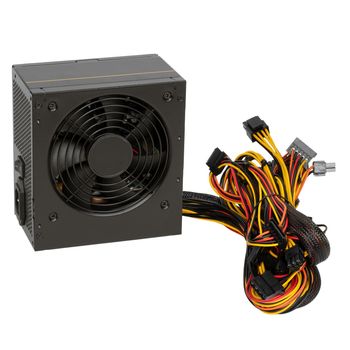 power supply for a computer isolated on a white background