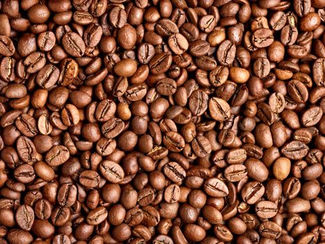 close up of a coffee beans forming background