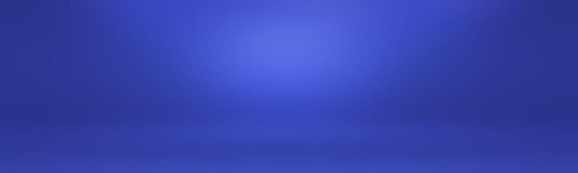 Abstract Luxury gradient Blue background. Smooth Dark blue with Black vignette Studio Banner