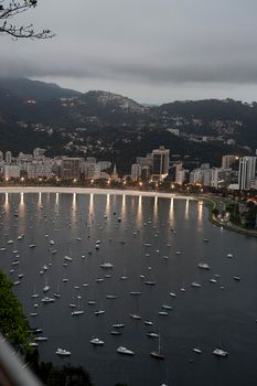 Panoramic view of Rio de Janeiro with playa Vermelha