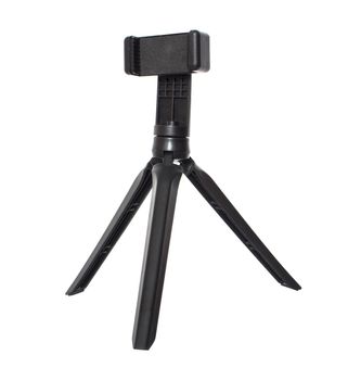 tripod for phone, mini tripod for selfie isolated on white background