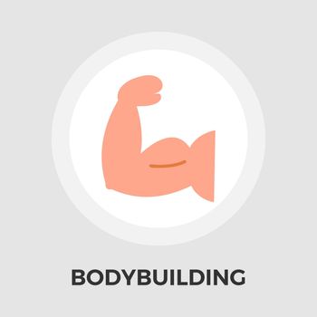Bodybuilding icon . Flat icon isolated on the white background. Editablefile. illustration.
