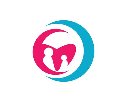 Adoption and community care Logo template vector icon