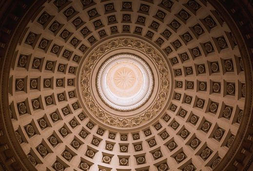 Dome of a church with symmetrical decorations