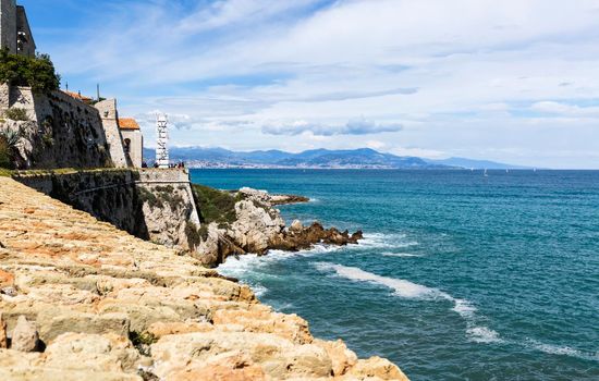 natural landscape of French blue coast, in the city of Antibes