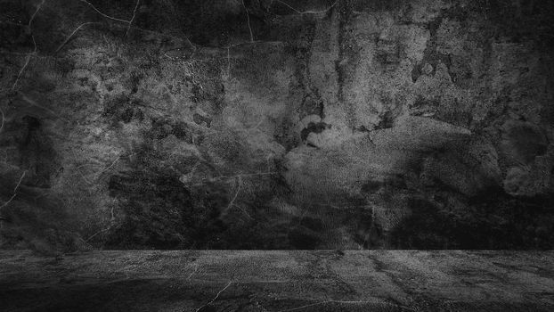 Old black background. Grunge texture. Dark wallpaper. Blackboard Chalkboard Concrete.