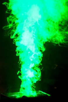 A green smoke generated by a magic potion.