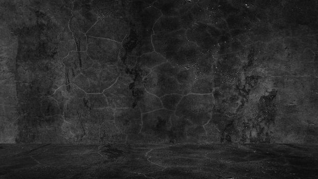 Old black background. Grunge texture. Dark wallpaper. Blackboard Chalkboard Concrete.