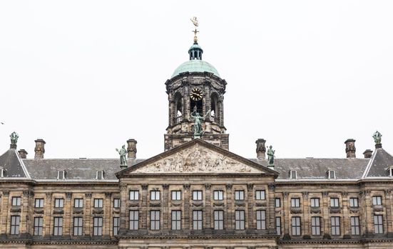 Koninklijk the Royal Palace of Amsterdam photographed frontally