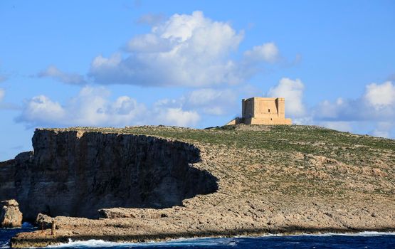 Photograph of the isle of Comino view from the sea