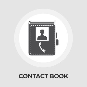 Contact book icon . Flat icon isolated on the white background. Editablefile. illustration.