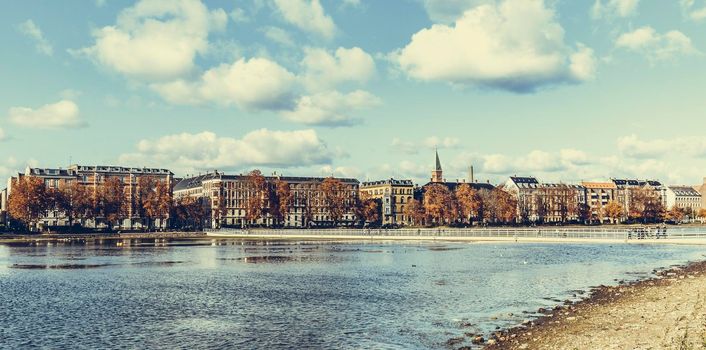 View of the city of Copenhagen on a sunny day