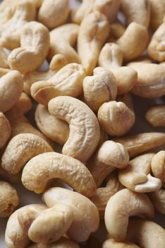 close up of cashew nuts on table ,