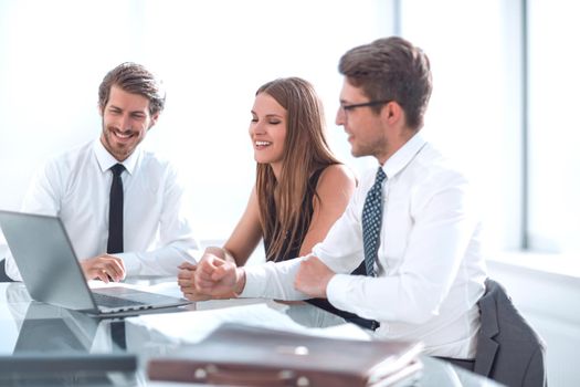 young employees in the workplace in the office. office weekdays