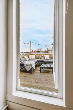 View of the beautiful veranda of the house