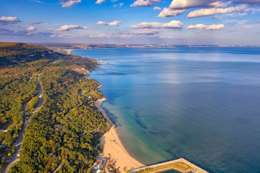 Amazing aerial view from a drone at the coastline