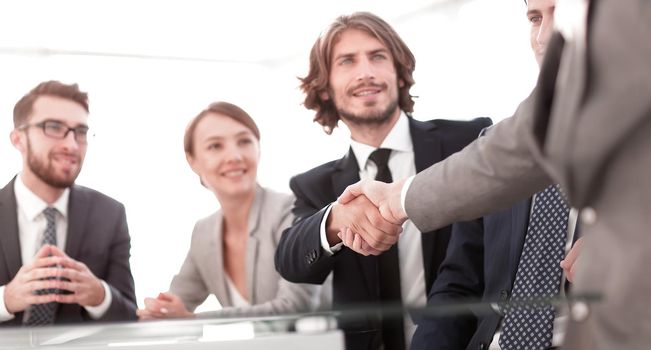 background image of handshake of business partners.photo with copy space