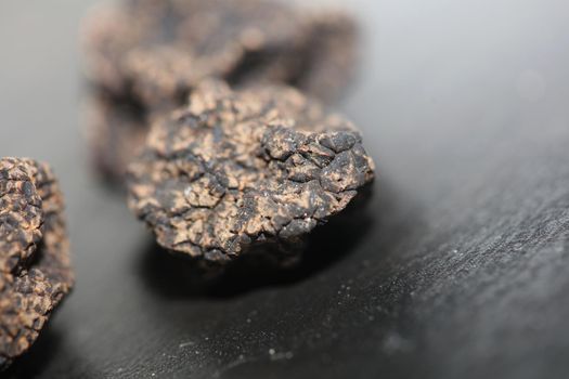 Black wild summer truffles mushrooms close up family tuberaceae botanical modern high quality big size background print home decoration