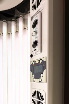 Professional machine for total body tanning with solar LEDs