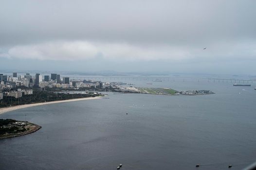 Panoramic view of Rio de Janeiro with playa Vermelha