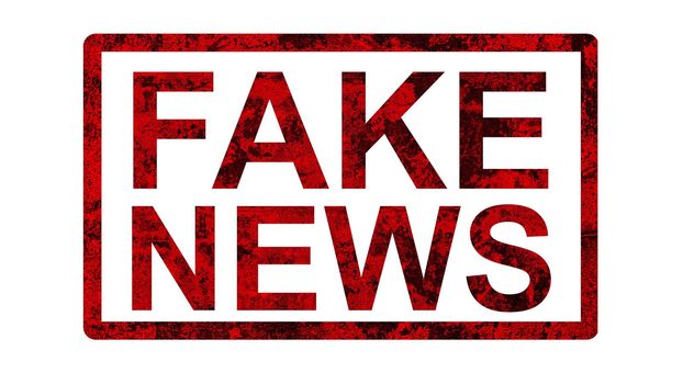 Fake News text. Computer generated 3d render