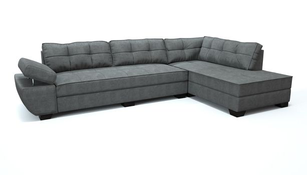 3d render of a sofa on an isolated white background. Sofa design from the catalog.