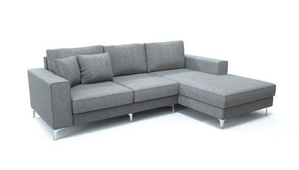 3d render of a sofa on an isolated white background. Sofa design from the catalog.