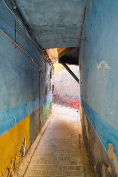 A Narrow Street in Fez City, Morocco