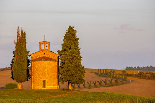 Chapel of the Madonna di Vitaleta, San Quirico d Orcia, Tuscany, Italy