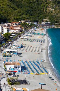 Beach in Ruffo di Scilla in Calabria region, Italy