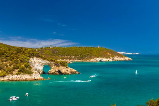 Arco di San Felice near Vieste, National park Gargano, Apulia, Italy