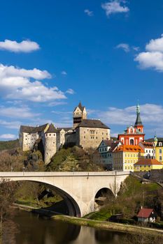 Loket castle and old town, Western Bohemia, Czech Republic