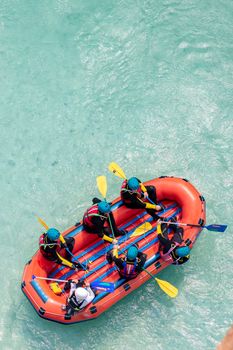 Rafting, Soca in Triglav national park, Slovenia