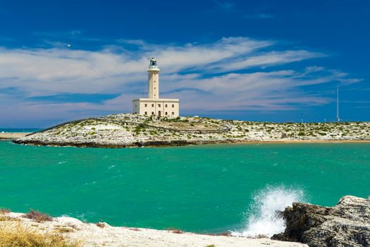 Lighthouse in Vieste, Apulia region, Italy