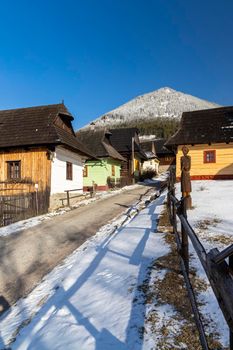 Vlkolinec village UNESCO site in Velka Fatra mountains, Slovakia