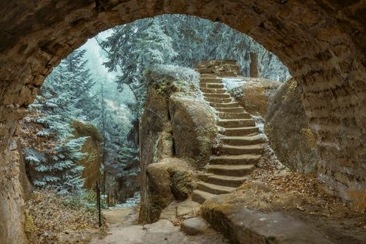 Broumovske Steny Mountains in Eastern Bohemia, Czech Republic