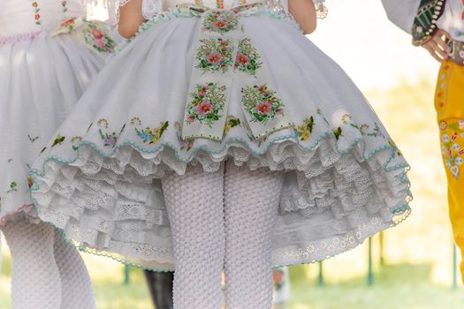 Detail of folk costume, Rakvice, Southern Moravia, Czech Republic