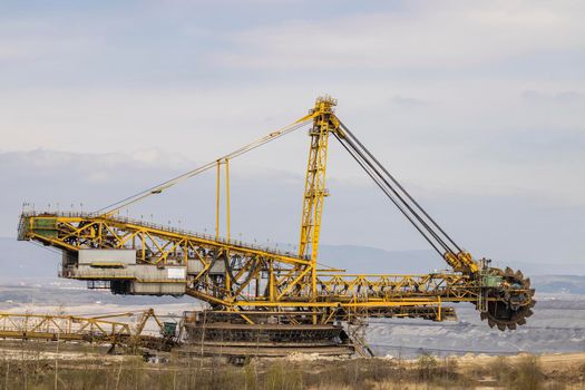 Coal mining machine near Most, Northern Bohemia, Czech Republic