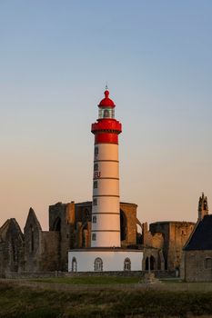 Saint-Mathieu Lighthouse, Pointe Saint-Mathieu in Plougonvelin, Finistere, France