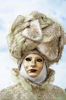 VENICE, ITALY - Febrary 19 2020: The masks of the Venice carnival 2020