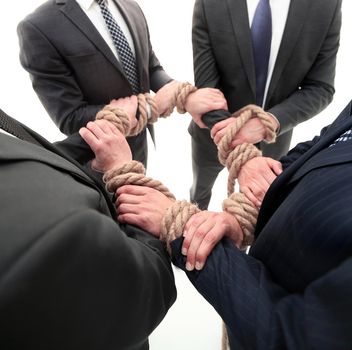 closeup.group of business people holding hands.the concept of unity