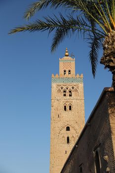 Kutubiyya Mosque in Marrakesh City in Morocco