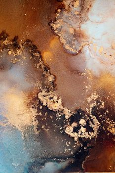 Marble ink abstract art from exquisite original painting for abstract background . Painting was painted on high quality paper texture to create smooth marble background pattern of ombre alcohol ink .