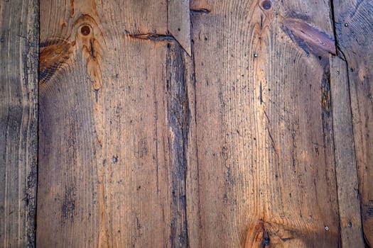 Natural brown wooden surface. Close up. Horizontal view