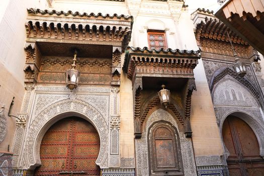 Door of a Building in Fez City, Morocco